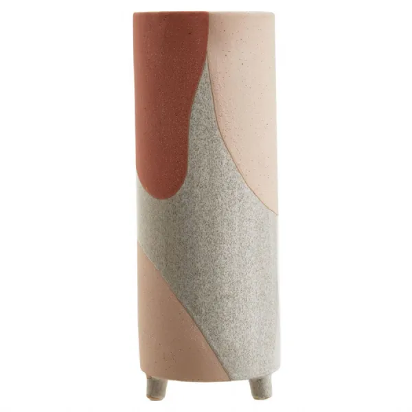 Large Pastel Earthy Shades Abstract Vase