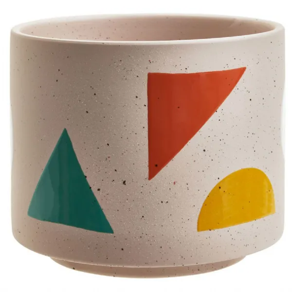 Large Colourful Abstract Shapes Planter