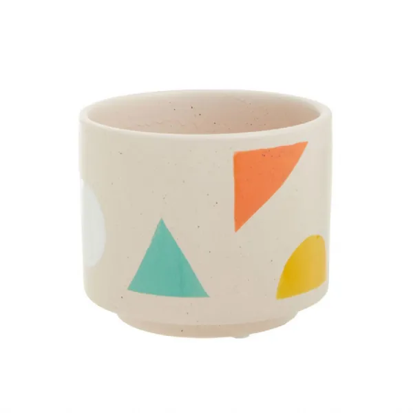 Small Colourful Abstract Shapes Planter