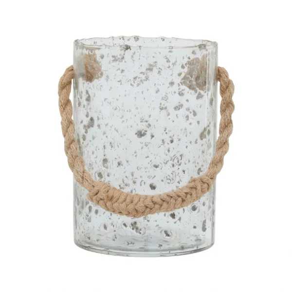 Large Natural Rope Handle Lantern