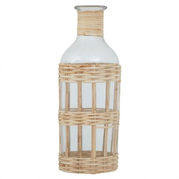 Coastal Natural Woven Cane Large Vase
