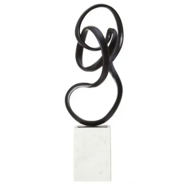 Mirano Black Finish Aluminium Knot Sculpture