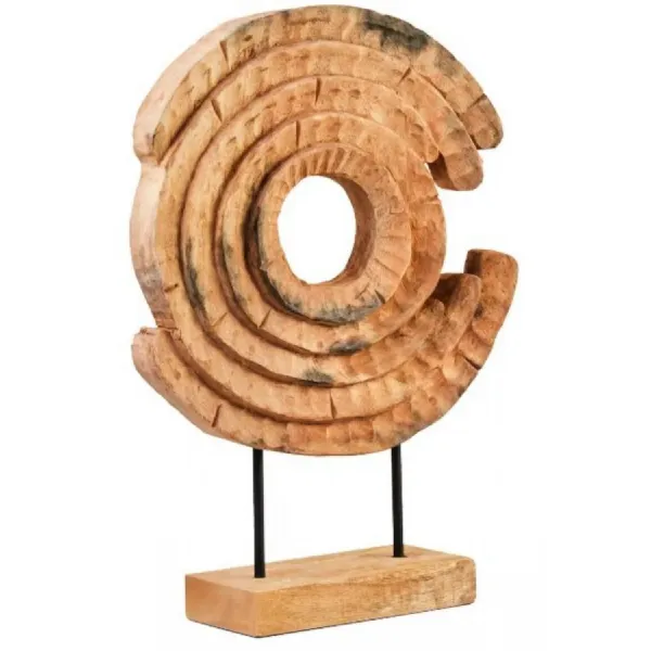 Fidel Mango Wood Ring Sculpture