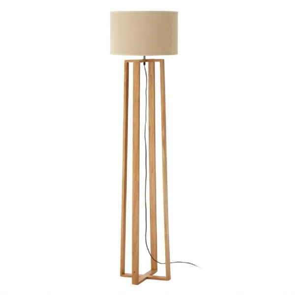 Lea Rubberwood Floor Lamp