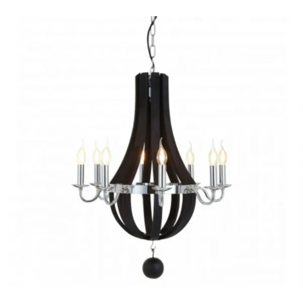 Modern Wooden Basket Chandelier
