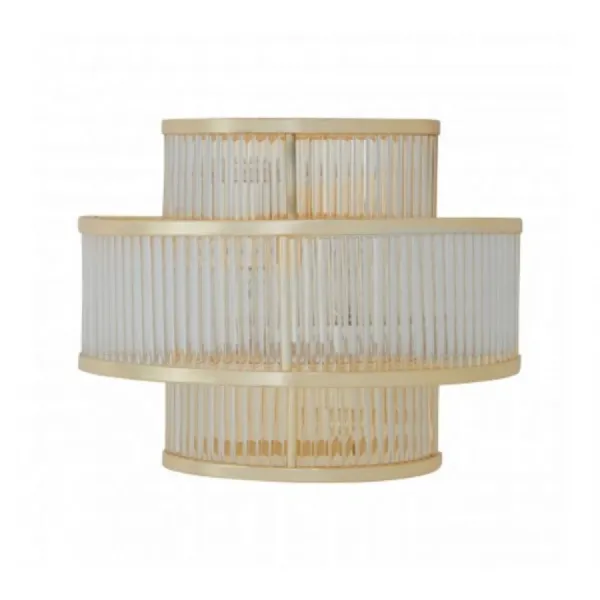 Contemporary Gold Finish 3 Tier Glass Wall Light