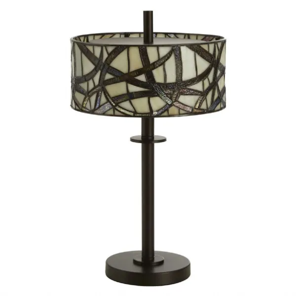 Rustic Bronze Glass Accent Piece Table Lamp