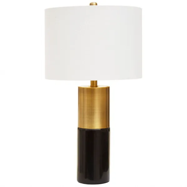 Geometric Black Marble Home Office Table Lamp