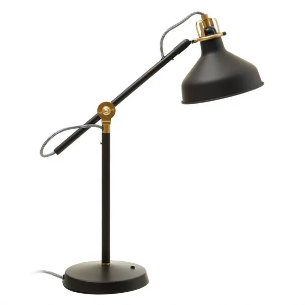 Mid century Black Adjustable Table Lamp