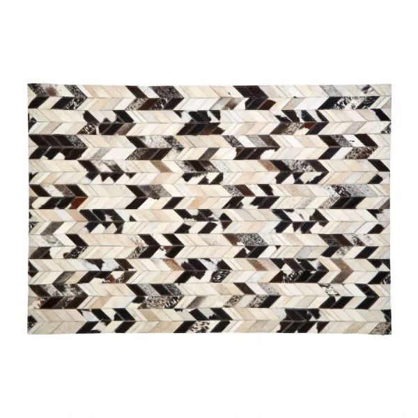 Large Patchwork Chevron Design Rug