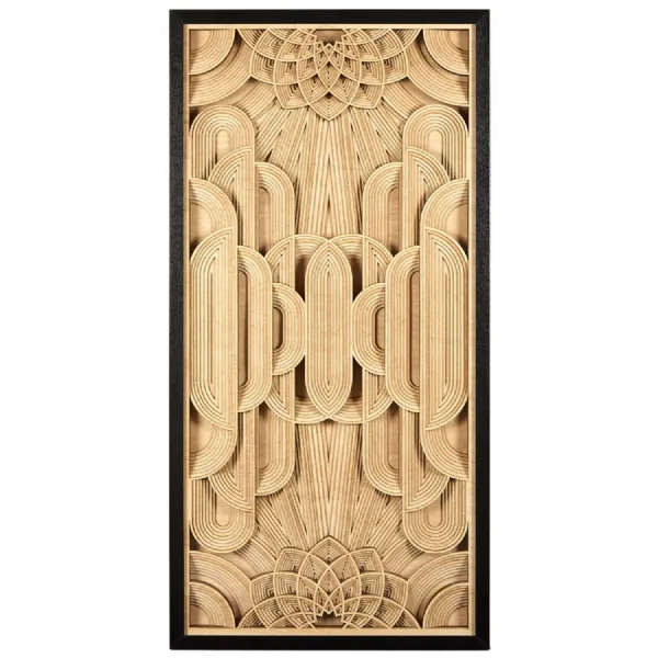 Art Deco Carved Wood Wall Art