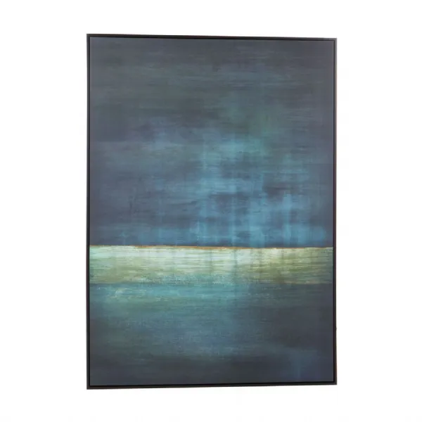Abstract Midnight Moonlit Seascape Canvas