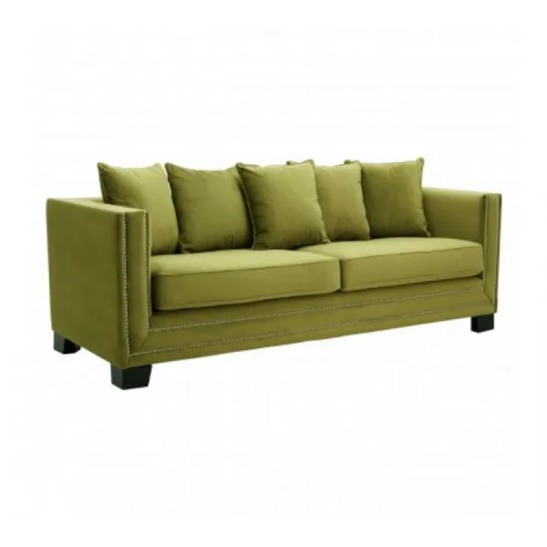 Sofia Green Modern 3 Seat Sofa