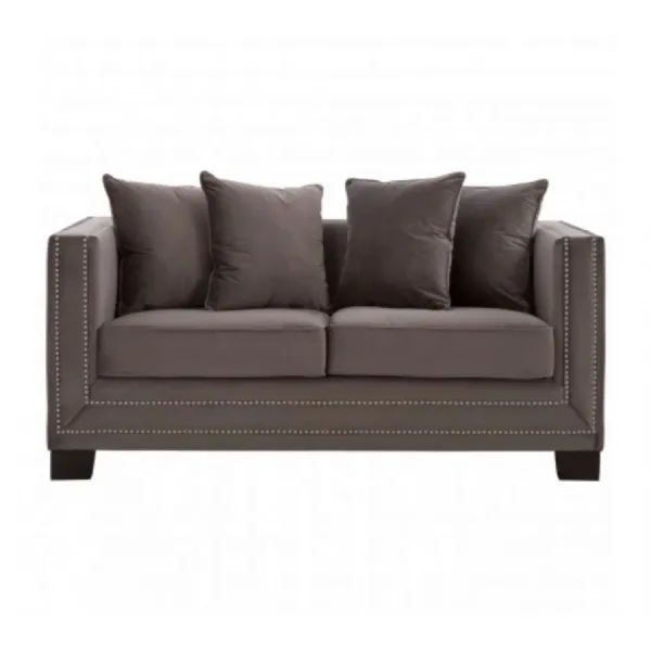 Sofia Modern 2 Seat Brown Sofa