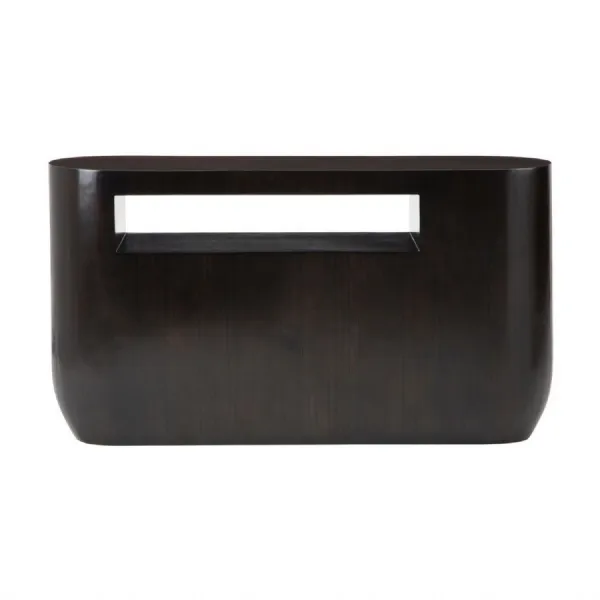 Contemporary Curved Oblong Dark Hued Console