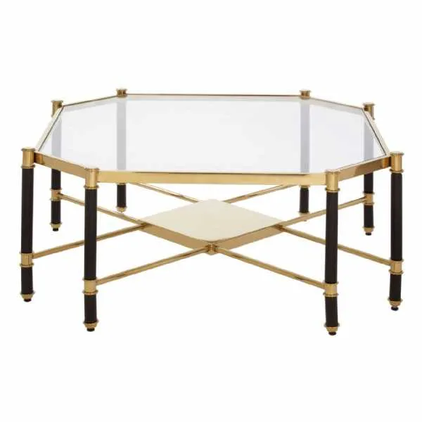 Allesi Champagne Finish Coffee Table