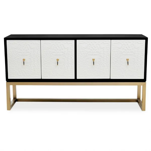 Dumas Textured White Four Door Sideboard