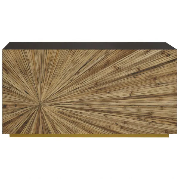 Contemporary Sunburst Bamboo Console