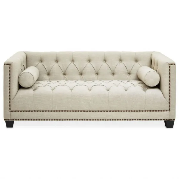 Surina Two Seat Stone Fabric Sofa