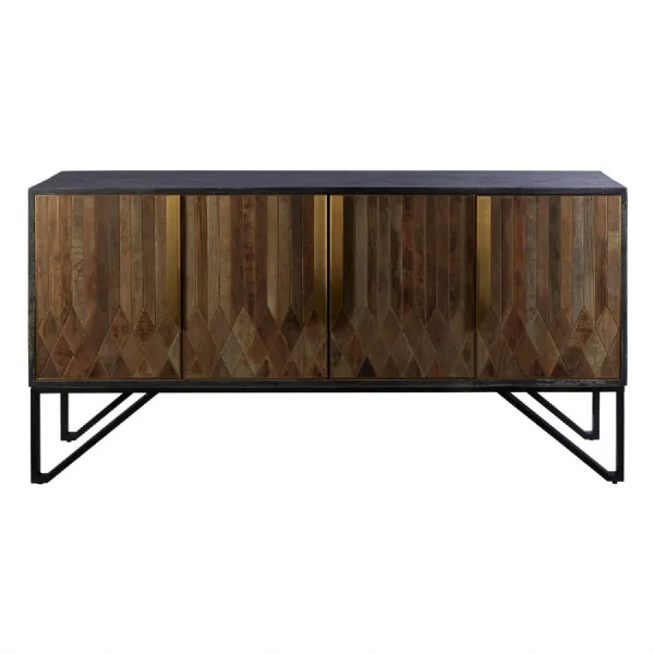Zarina Rustic Geometric Boho Sideboard