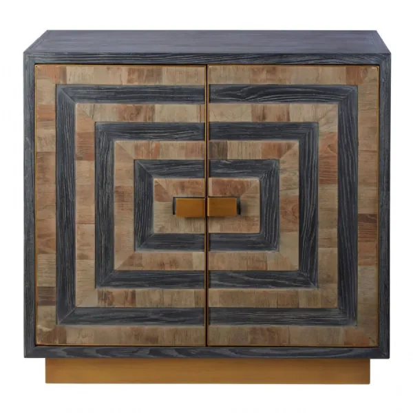 Roselle Antique Brass Finish Sideboard