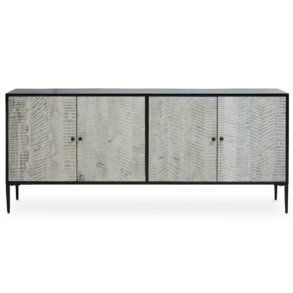 Luxor Grey Four Door Sideboard