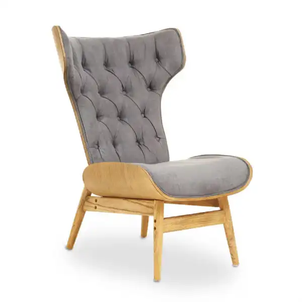 Vinsi Brown Leather Effect Chair