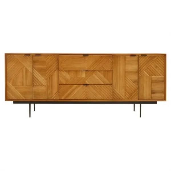Jakara Rustic Wooden Carved Sideboard