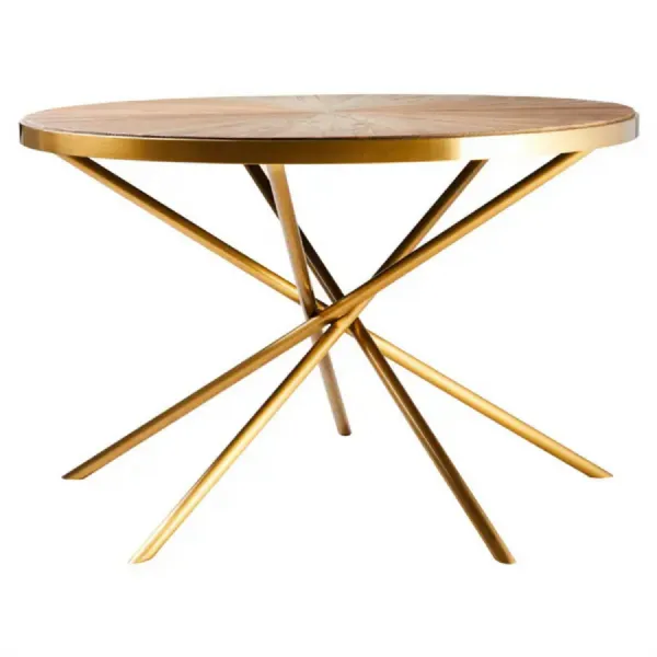 Jana Gold Dining Table With Tied Frame