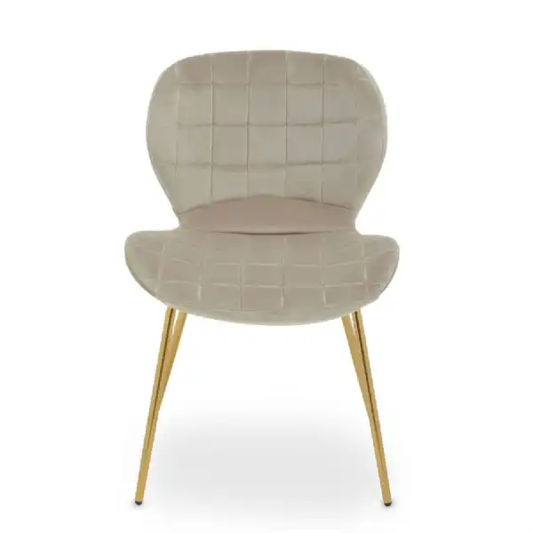 Warton Mink Velvet Dining Chair
