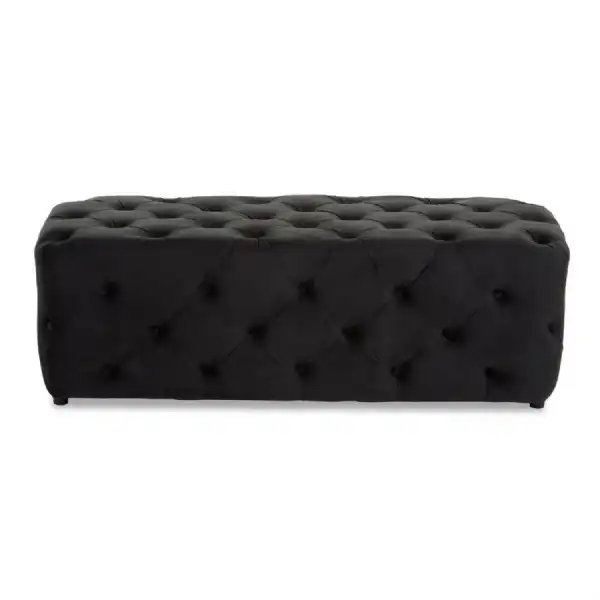 Alea Black Velvet Bench