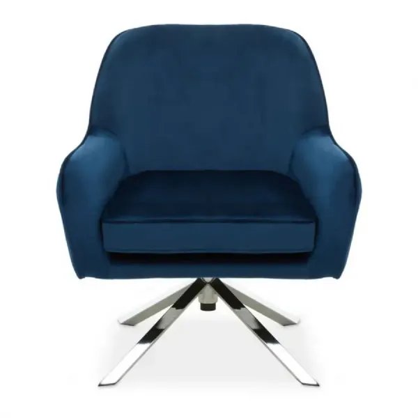 Avery Midnight Blue Velvet Chair