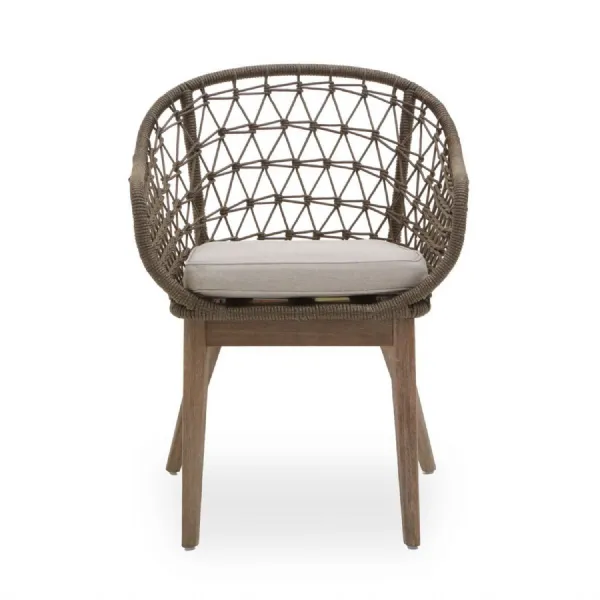 Mid Century Woven Indoor Outdoor Chair