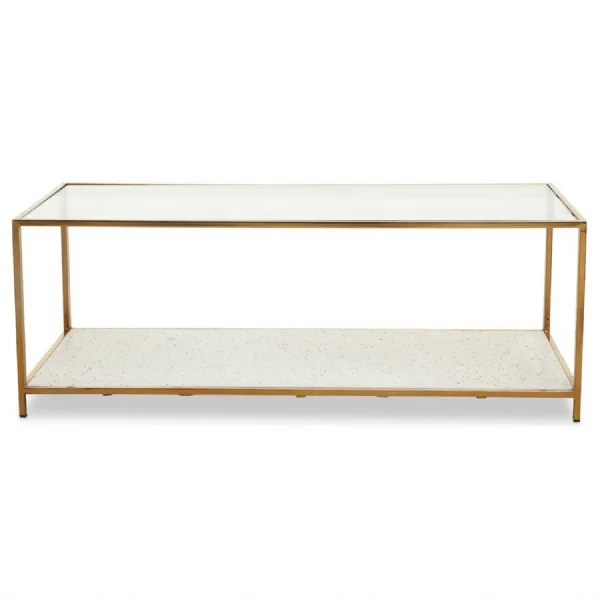 Luxe White Terrazzo Effect Coffee Table