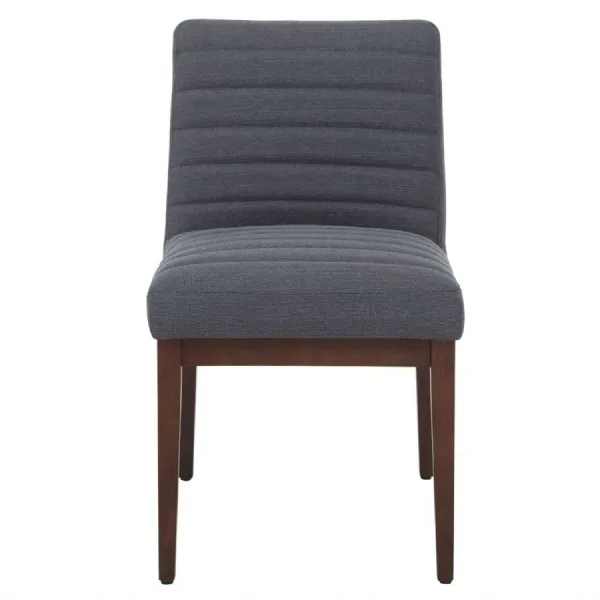 Mid Century Charcoal Fabric Dining Chair