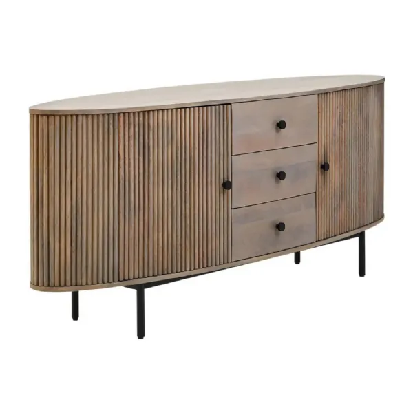 Grey Mango 3 Drawer Sideboard