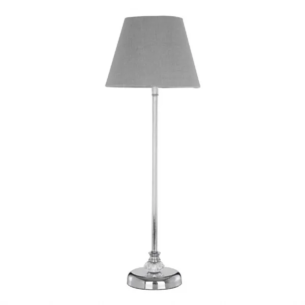 Decorative Crystal Iron Base Grey Shade Table Lamp