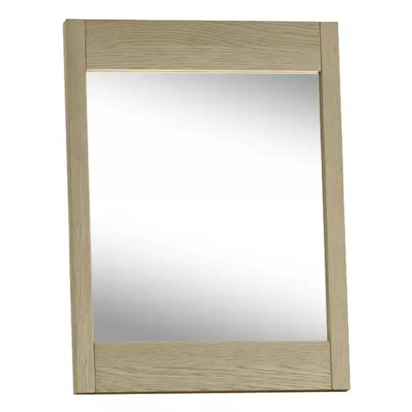 Weathered Oak Rectangular Dressing Table Vanity Mirror