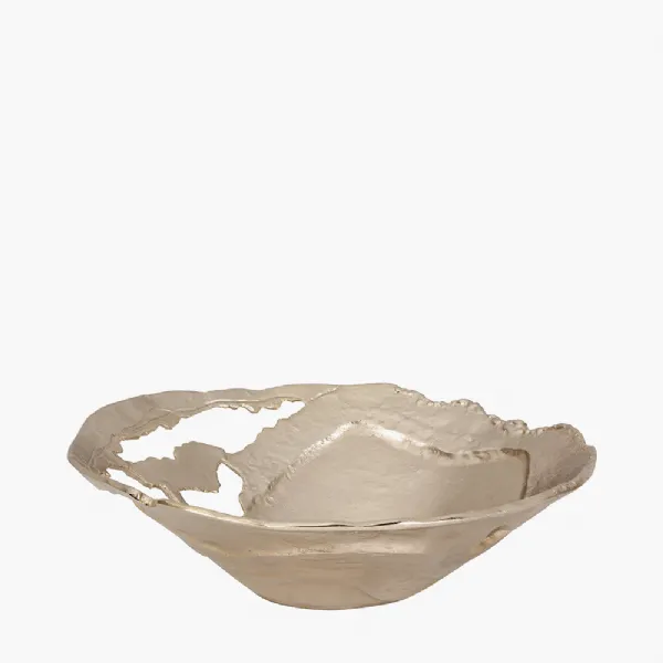 Gold Cast Metal Decorative Bowl