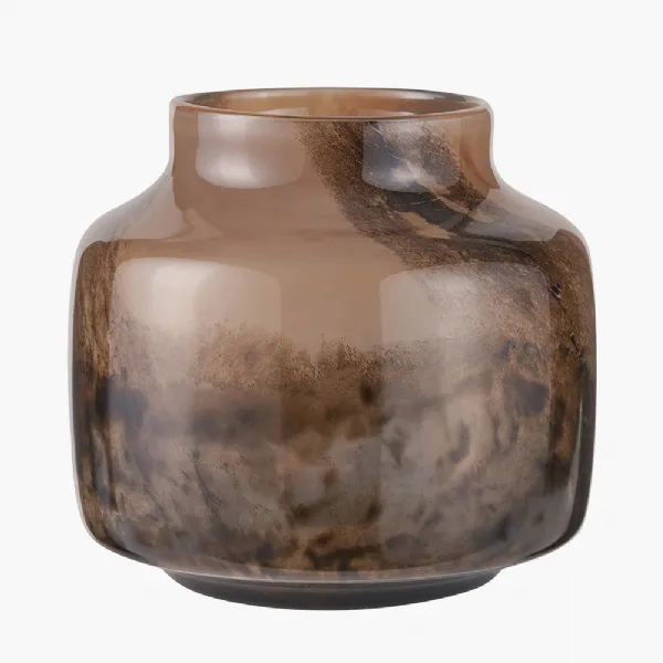 Cerdanya Brown and Beige Glass Vase