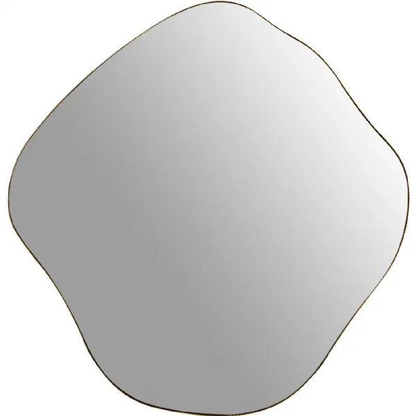Champagne Metal Wall Mirror with Aged Finish