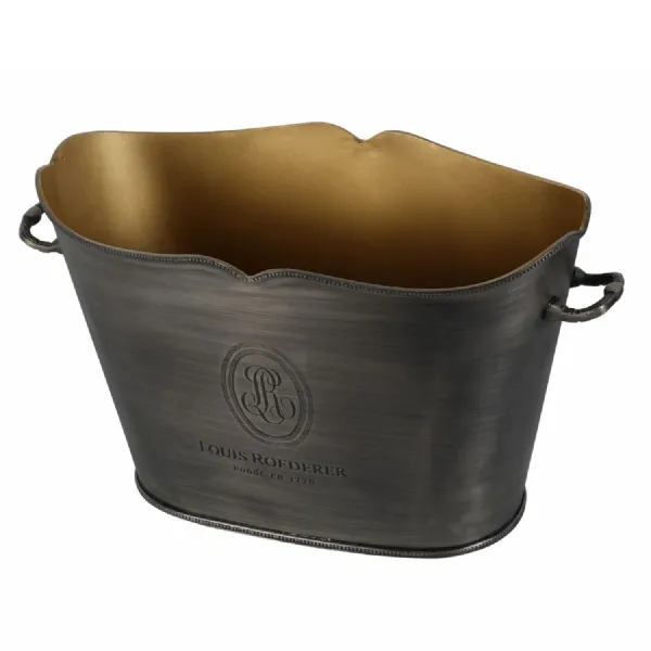 Silver Steel Oval Champagne Wine Bucket