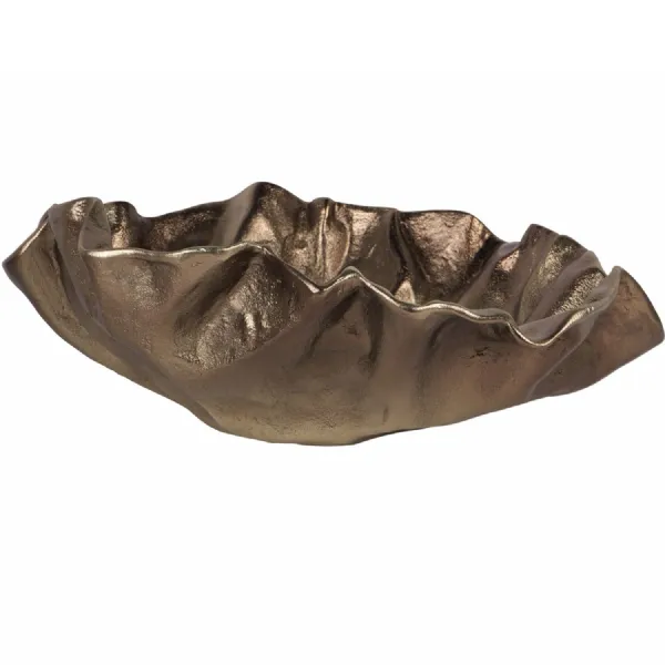 Antique Brass Cast Aluminium Large Decorative Bowl 43cm