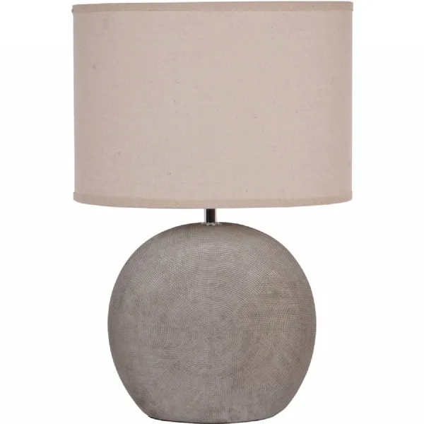 Lunara Textured Ceramic Table Lamp with Shade E27 60W