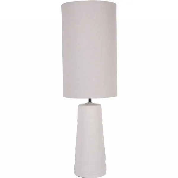 Tivoli Ceramic Table Lamp White with Shade E27 60W
