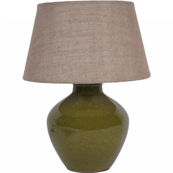 Aubrey Green Ceramic Table Lamp Small E27 60W