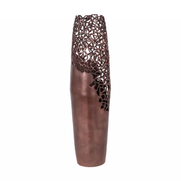 Bronze Aluminium Small Coral Effect Decorative Vase