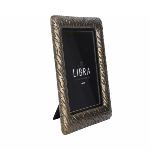Kavari Tiger Photo Frame 8x10 Antique Brass, Gold