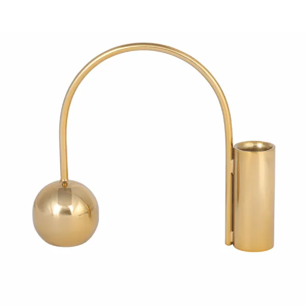 Luca Arch Taper Candlestick Gold