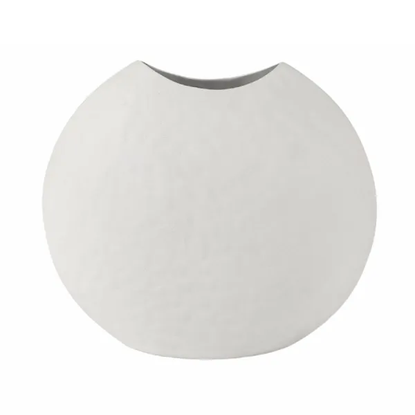 Samui White Stonewash Moon Vase